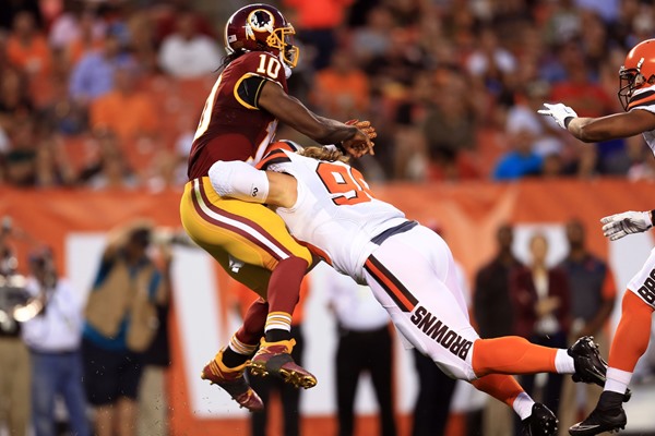 Robert Griffin III Leaves Game with Injury After Multiple Sacks
