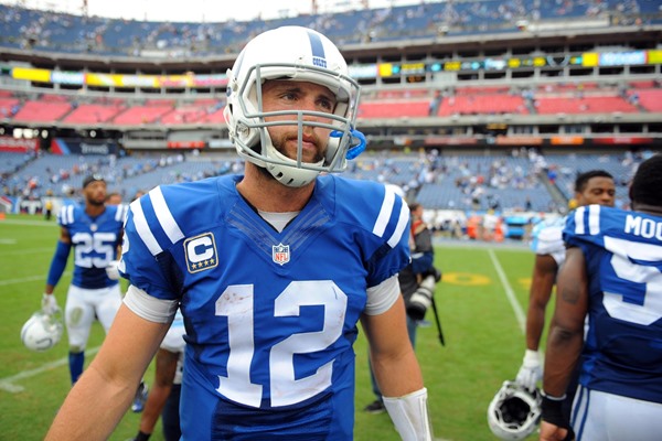 Andrew Luck Limited in Practice on Wednesday