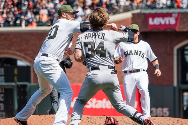 Nationals OF Bryce Harper Ejected after Brawl, Suspension Expected